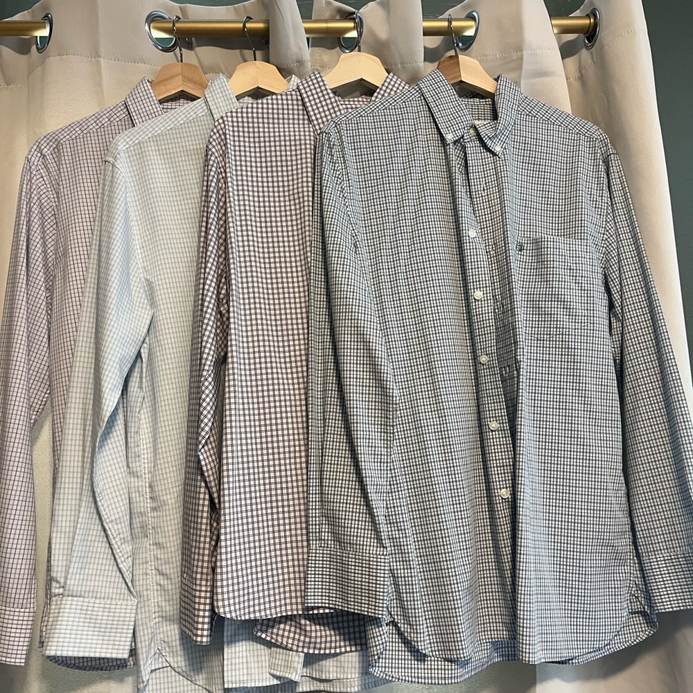 Duck Head Men's Checkered Button Down Shirts - Lot of 4